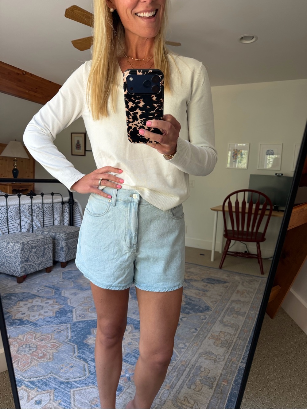 J Crew High Rise Denim Light Wash Women’s Shorts, Size 29